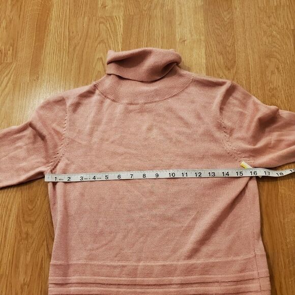 CAARA Pink Turtleneck Dress sz Large - Picture 7 of 12